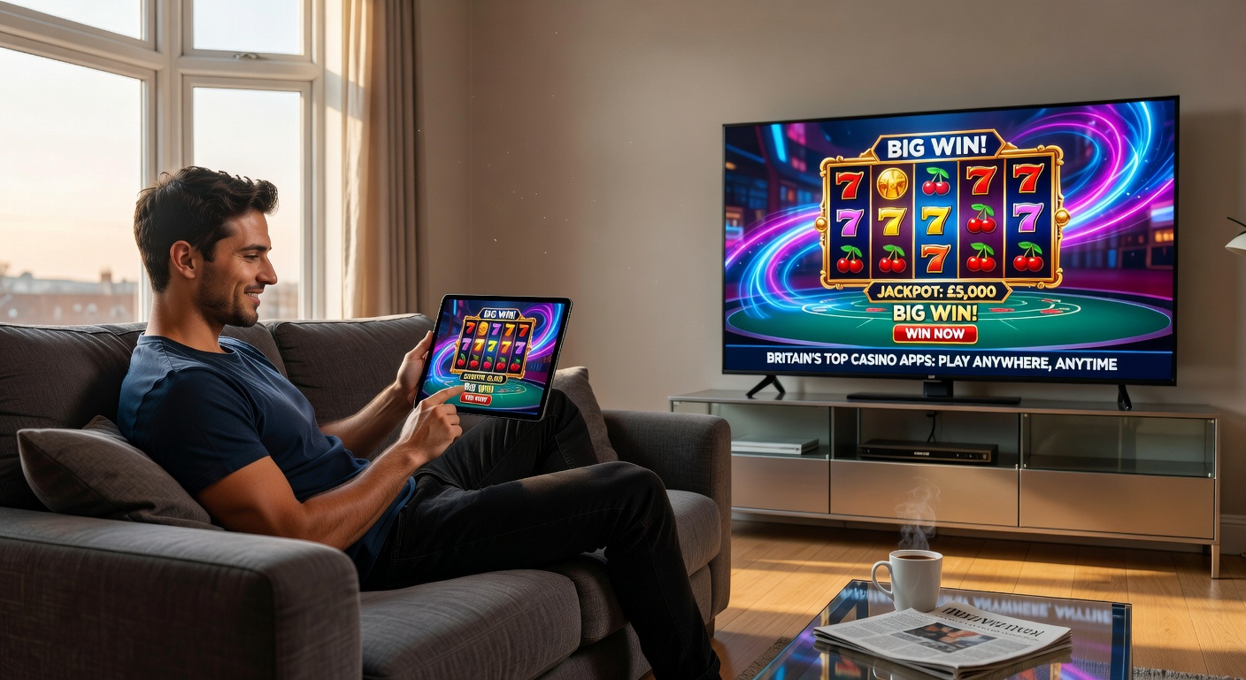 Close-up of hands interacting with a casino app on a mobile device, showing slot reels spinning and live dealer interface