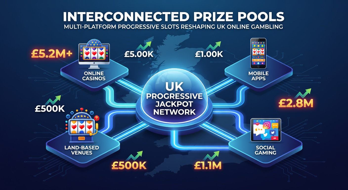 Graph illustrating growth of multi-platform progressive jackpot sizes across UK online casinos from 2023 to 2026
