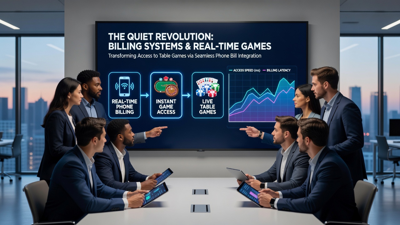 Close-up of smartphone showing secure phone bill transaction for live casino table game